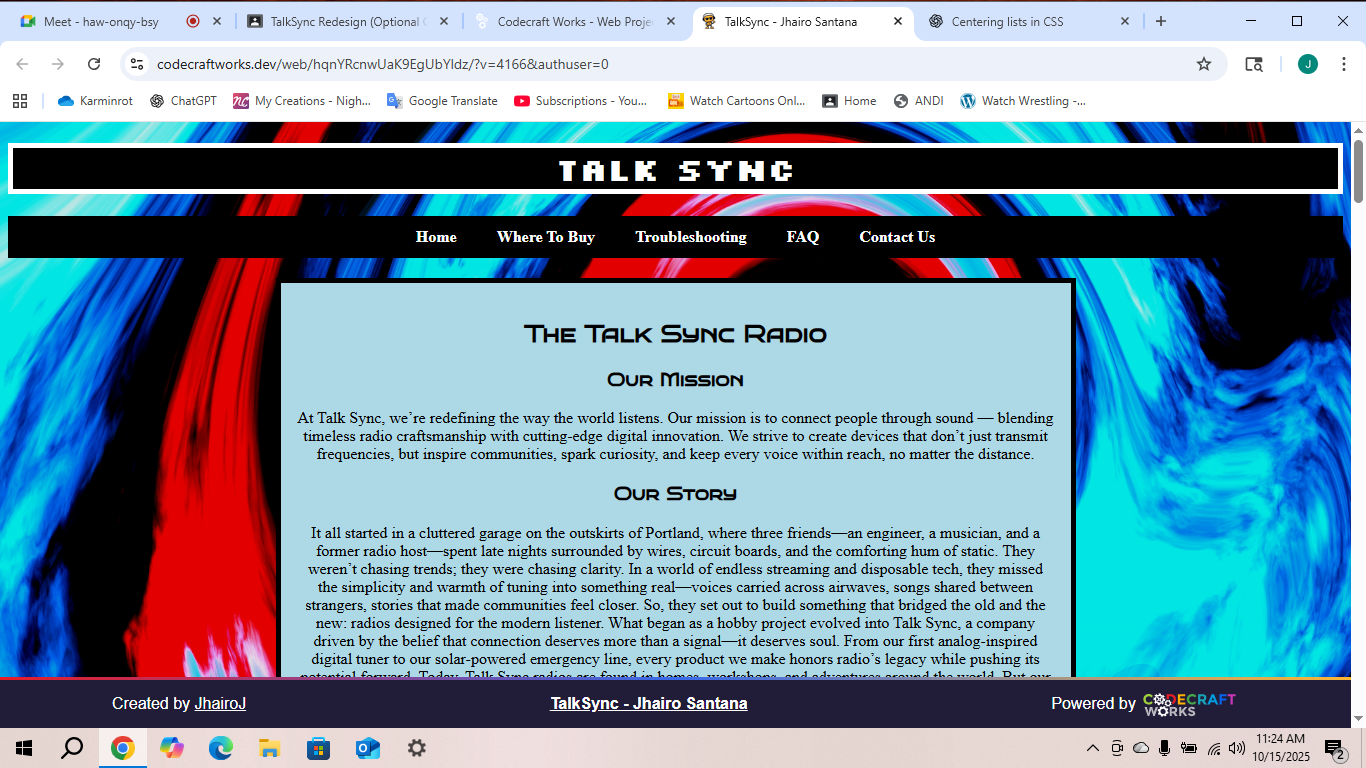 Talk Sync Redesign