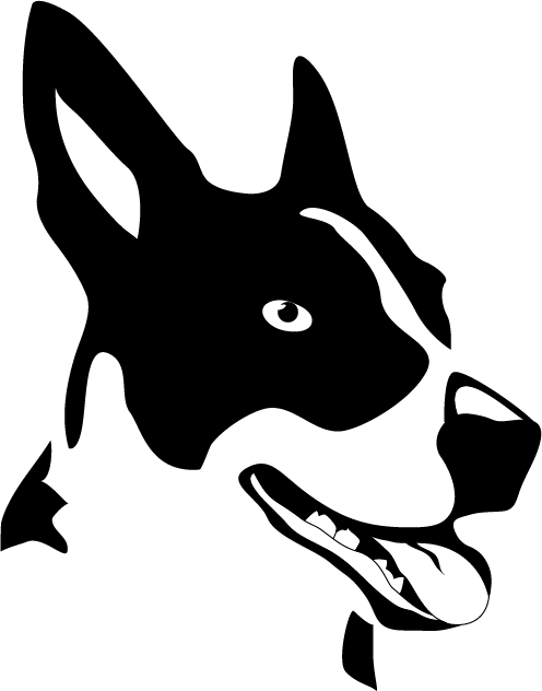 Black dog outline