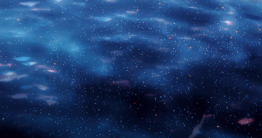 Sparkling deep blue water surface animation