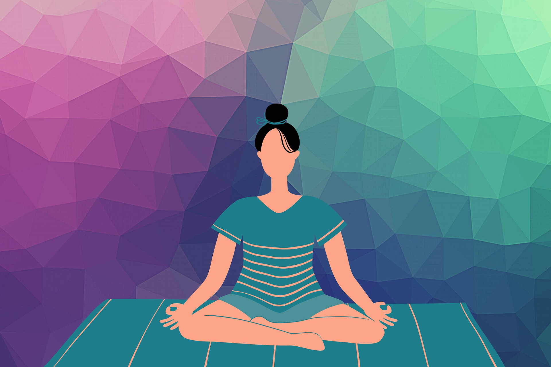 Person meditating