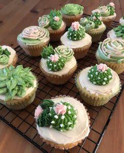 Someone made some cactus cupcakes