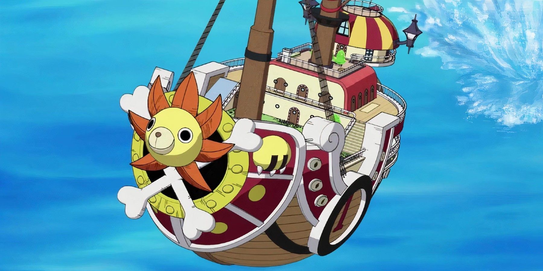 The Thousand Sunny sailing the ocean