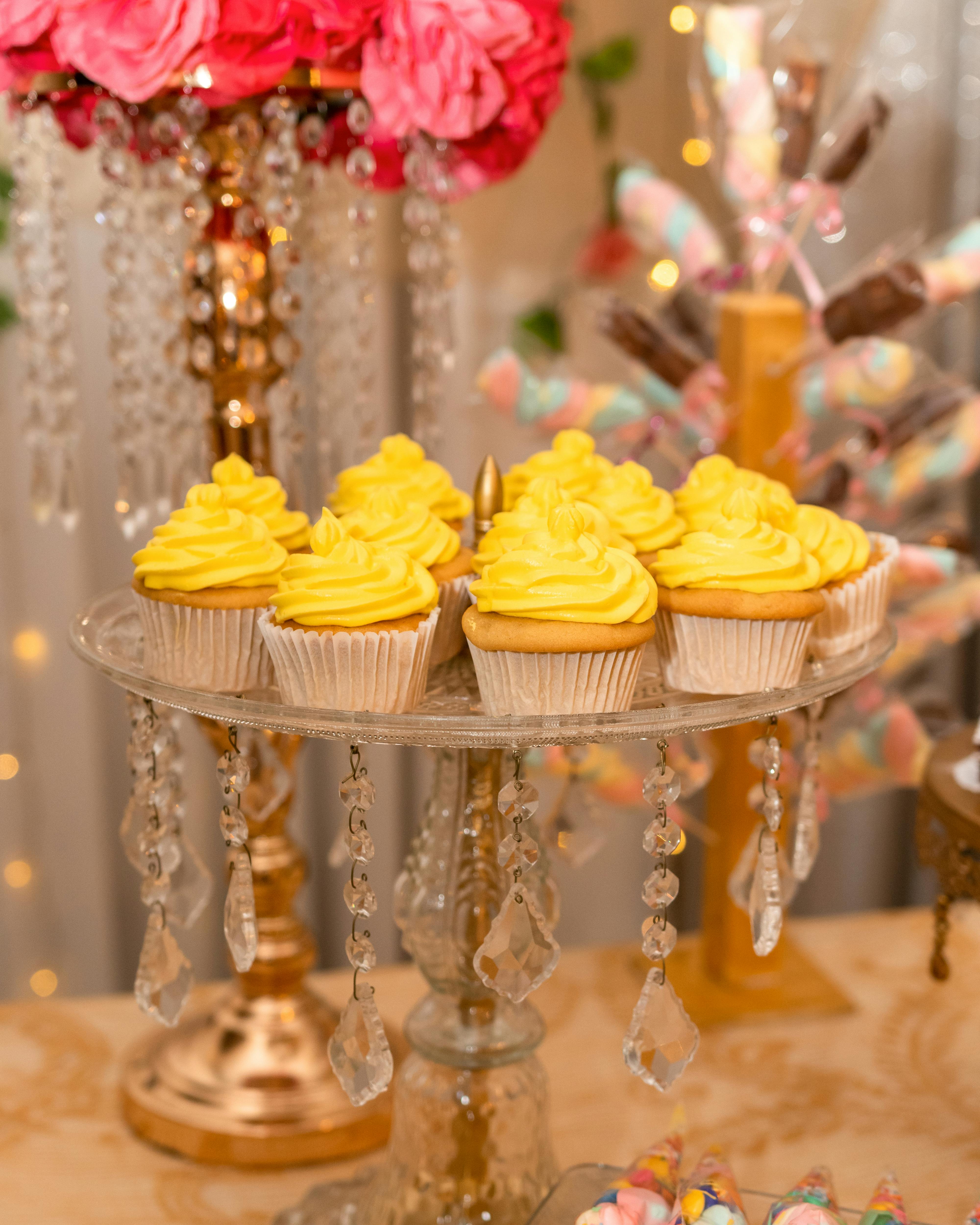 Lemon Cupcakes on a platter
