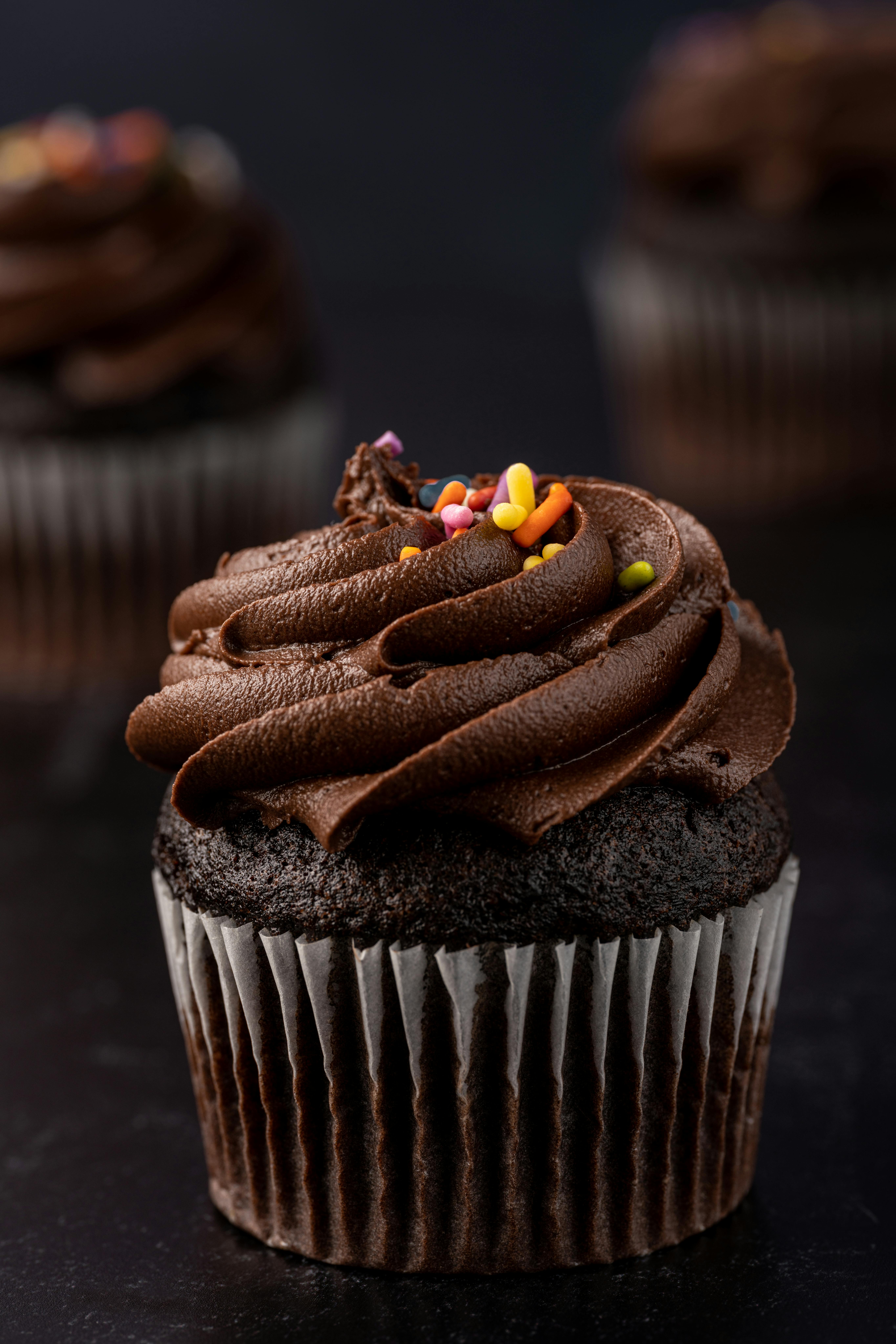 Chocolate Cupcake with sprinkles