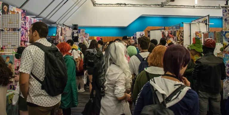 Attendees walking the Artist Alley Floor floor