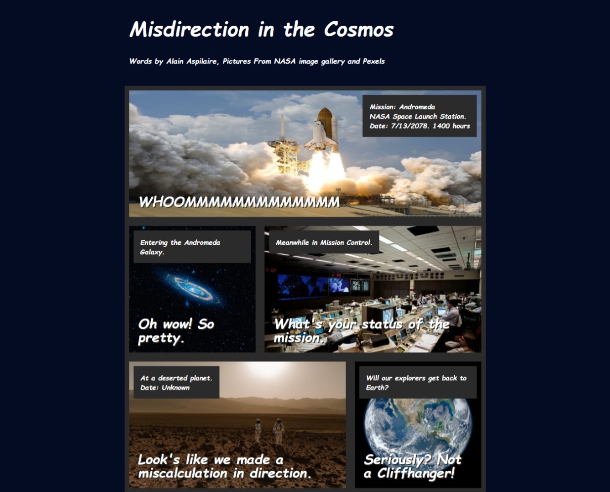 A comedic tale of a cosmic lifetime