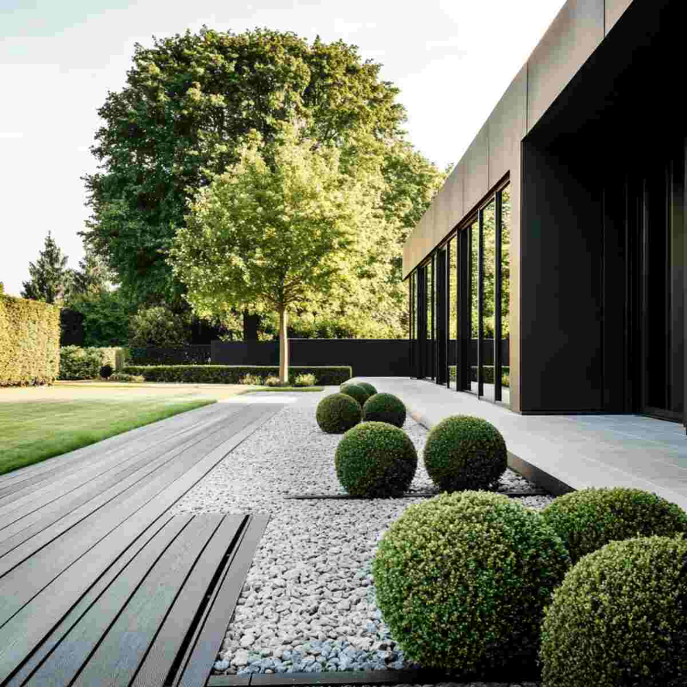A square minimalist Zen garden